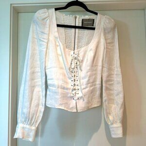 Reformation Linen Corset top